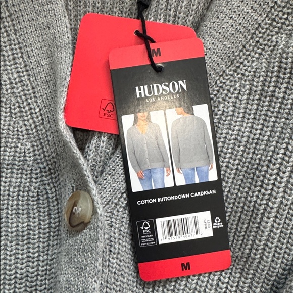 Hudson Los Angeles cotton button down cardigan nwt - Picture 5 of 6